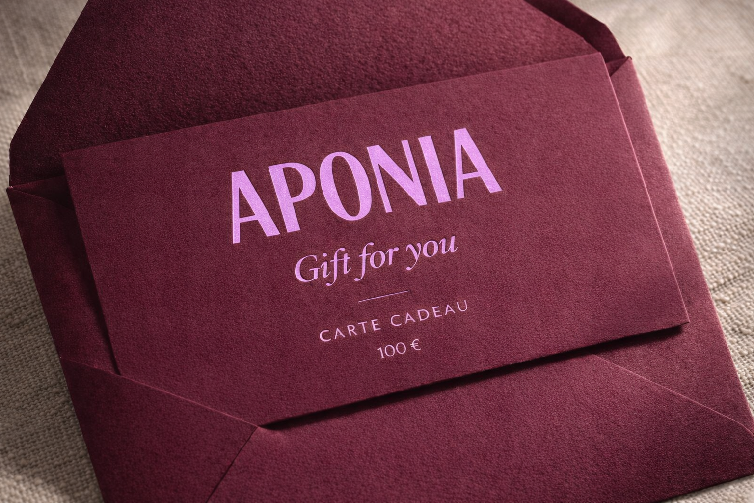 Carte cadeau Aponia d'une valeur de 100 euros